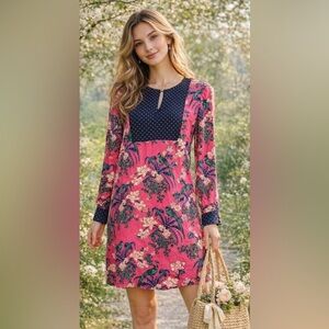 Anthropologie | Maeve Songbird Polka-Dot Shift Dress